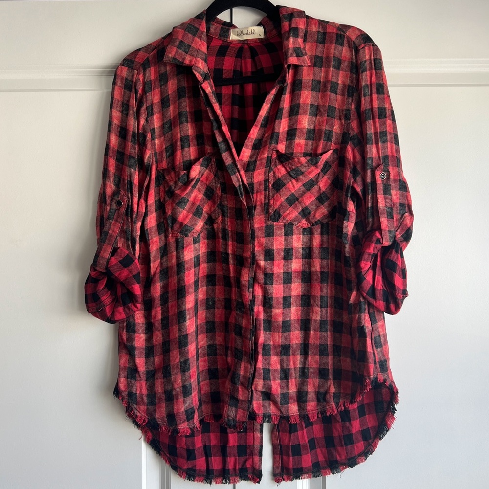 Bella Dahl Buffalo Plaid Blouse - Small